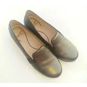 Dansko Womens Addy Loafer Shoes Metallic Leather Round Toe Slip On 9.5-10 EUR 40
